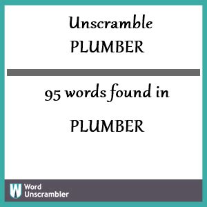 unscramble plumber